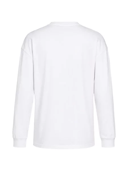 Lung tricou Handvaerk cu decolteu rotund alb