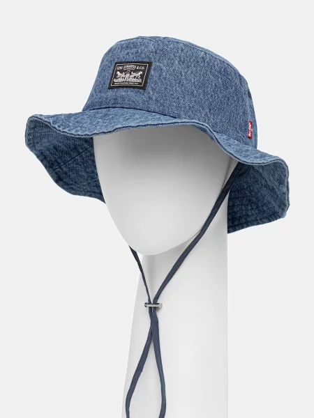 Klobuk Levi's SUMMER DRAWSTRING BUCKET HAT modra