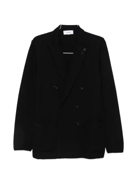 Sacou Lardini tricotate cu două rânduri de nasturi negru