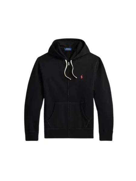 Bluza rozpinana Polo Ralph Lauren z logo polarowa czarna