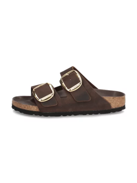 Pantofle Birkenstock s přezkou hnědé
