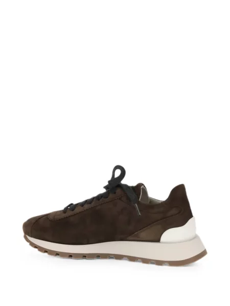 Fűzős csipkés sneaker Brunello Cucinelli barna
