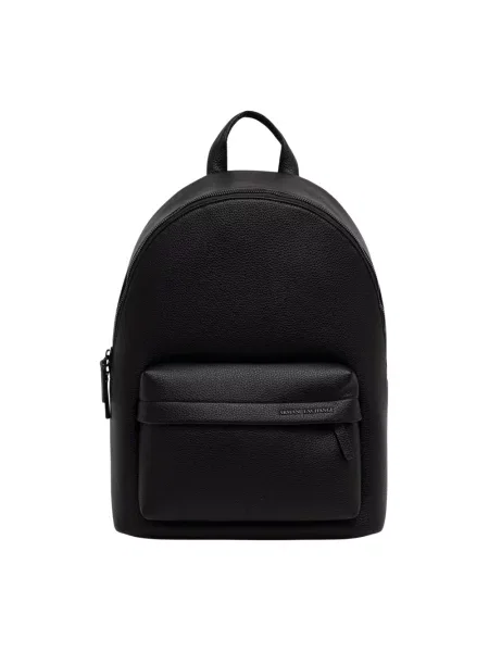 Armani Exchange plecak z imitacji skóry czarny