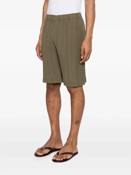 Pantaloni scurți Gongdid Design plisate verde