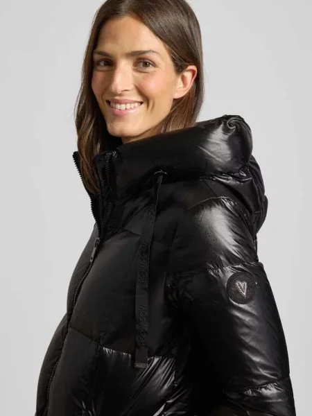 Płaszcz puchowy z kapturem model ‘NOVA’ Mos Mosh czarny