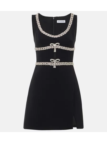 Rochie Self-portrait de cristal negru