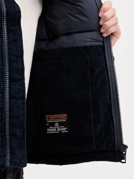 Вельветова куртка Guess Jeans зимова синій