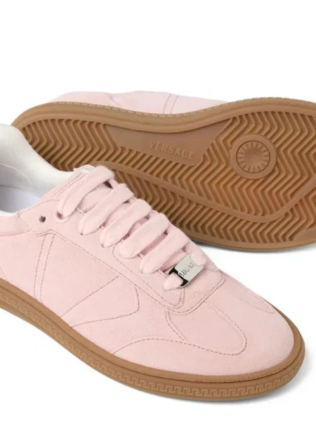 Sneakerși Versace din piele de căprioară roz