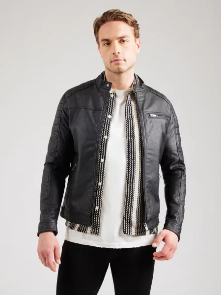 JACK & JONES Demisezoninė striukė Rocky' juoda