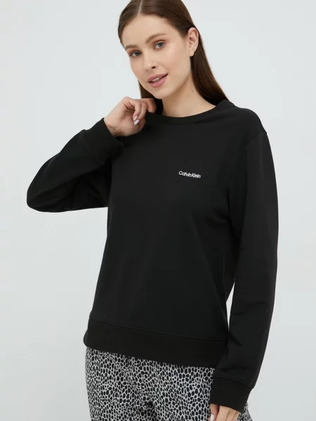 Μακρυμάνικη μπλούζα πιτζάμας Calvin Klein Underwear μαύρο