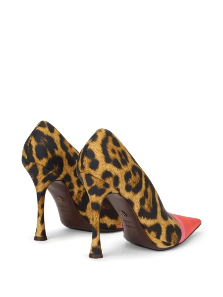 Pantofi cu toc Roberto Cavalli cu imagine maro