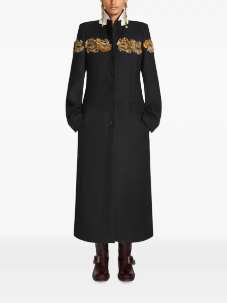 Palton Dries Van Noten de lână negru