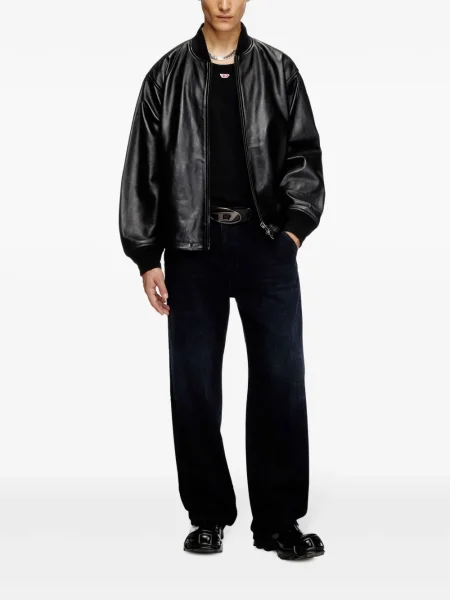 Geanta de piele Diesel negru