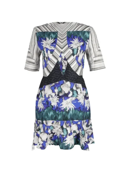 Rochie Peter Pilotto de mătase cu imagine de costum albastru