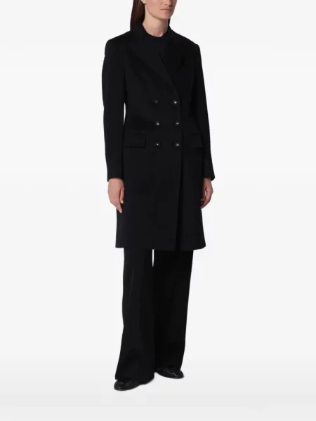 Palton Dolce & Gabbana de lână cu două rânduri de nasturi negru