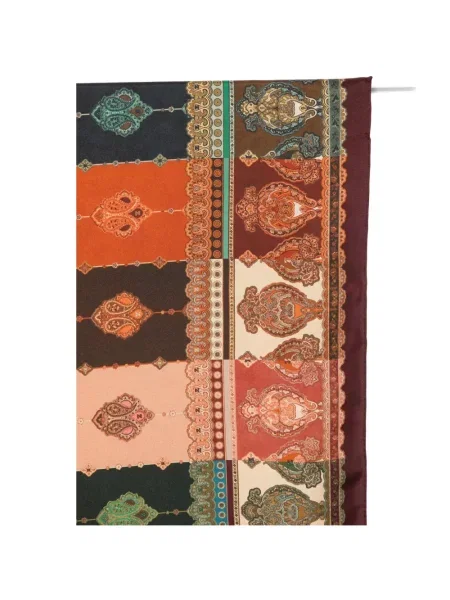 Fular Zimmermann cu imagine cu model paisley maro
