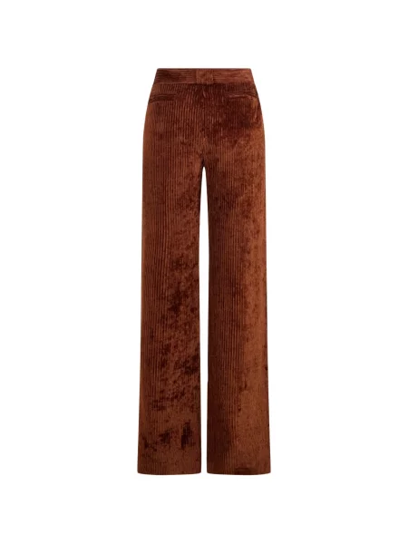 Pantaloni Alberta Ferretti de catifea cord maro