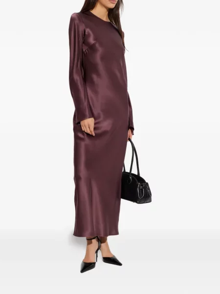 Rochie maxi By Malene Birger cu aplicații evazată maro