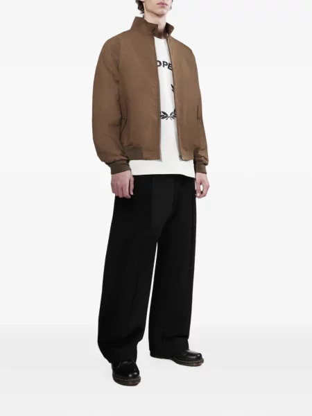 Geacă Fred Perry cu broderie maro
