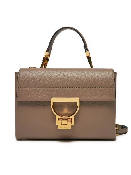 Geanta crossbody Coccinelle din piele bej