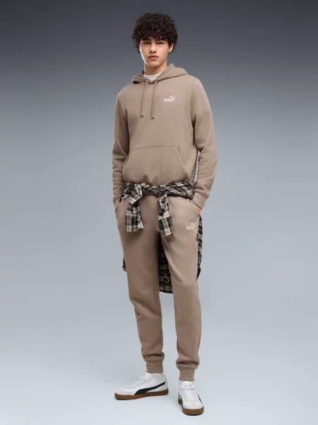 Спортивные штаны Puma с лого бежевые