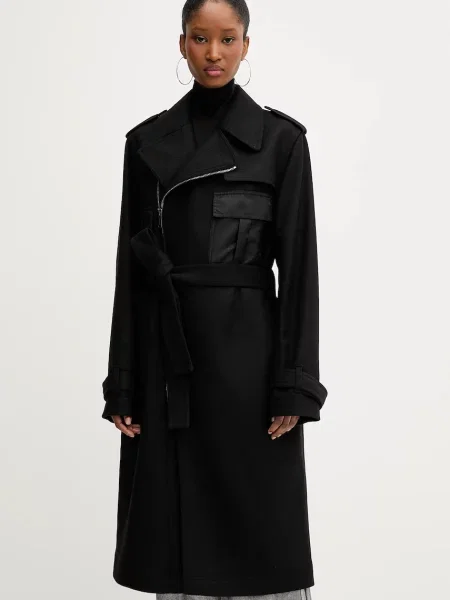 Iceberg płaszcz z wełną czarny