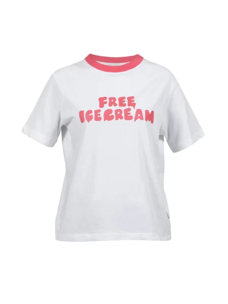 Kleinigkeit Majica Free Ice Cream roza / off-bela bela