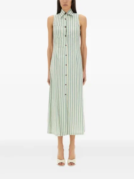 Rochie midi Alysi fără mâneci până la genunchi de costum verde