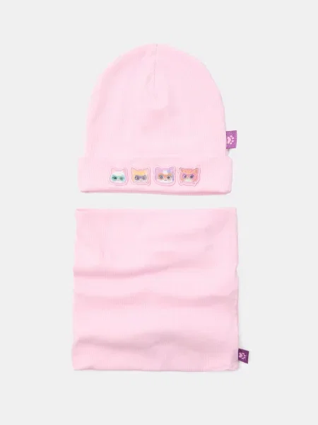 Sinsay čepice beanie Disney SuperKitties pastelová růžová