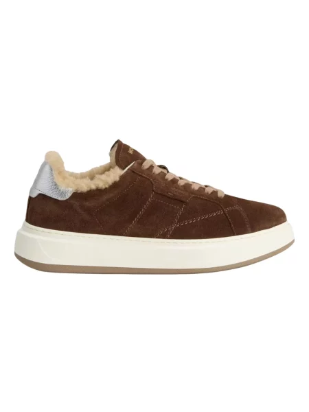 Sneakersy Woolrich skórzane brązowe