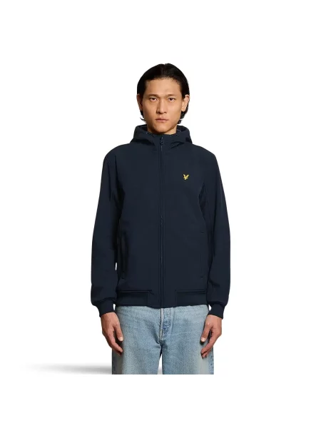 Kurtka z podszewką polarową Lyle & Scott niebieska