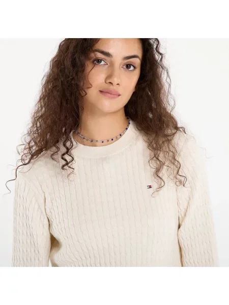 Пуловер Tommy Hilfiger Co Cable Fine Gg C-Nk Ls Sweater Heather Ivory Petal M бежово