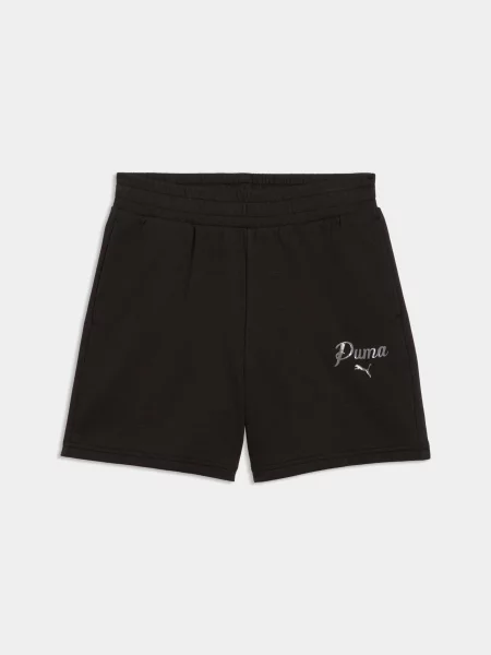 Повсякденні шорти PUMA Ess Script High-waist Shorts комбінований верх чорний