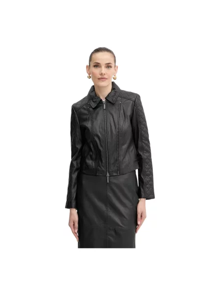 Kurtka skórzana Armani Exchange czarna