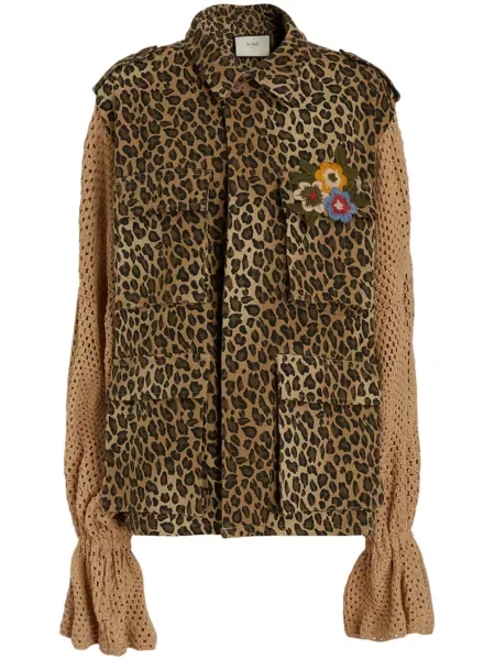 Geacă Tu Lize' cu imagine cu model leopard maro