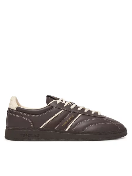 Tommy Jeans Αθλητικά The Greenwich Edge Stitching καφέ