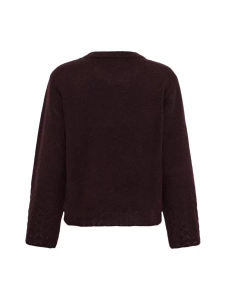 Dzianinowy sweter Kaffe brązowy