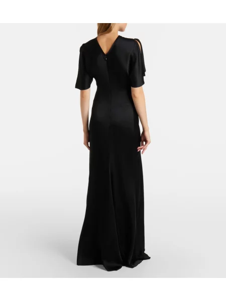 Rochie Victoria Beckham din satin negru