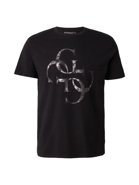GUESS Tricou / argintiu negru