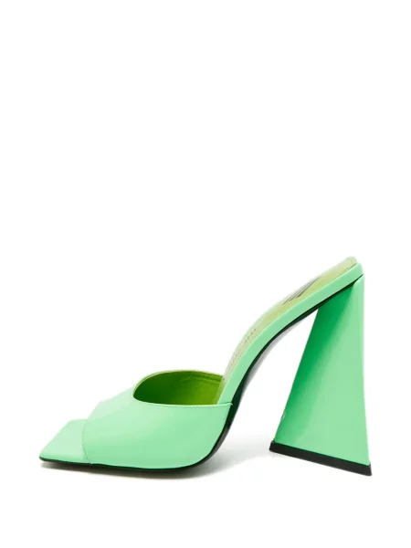 Bőr szandál The Attico zöld