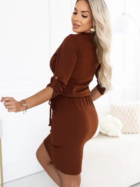 Mini haljina Numoco smeđa