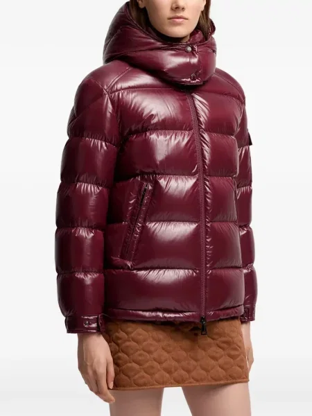 Geacă Moncler Maire cu glugă roșu
