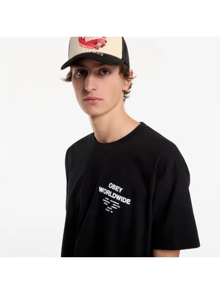Tricou Obey Angels Above Black S negru