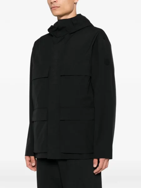 Geacă Moncler cu glugă negru