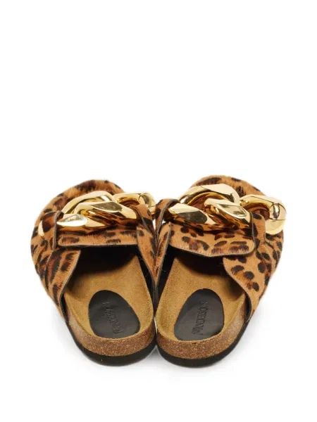 Papuci tip mules Jw Anderson cu imagine cu model leopard maro