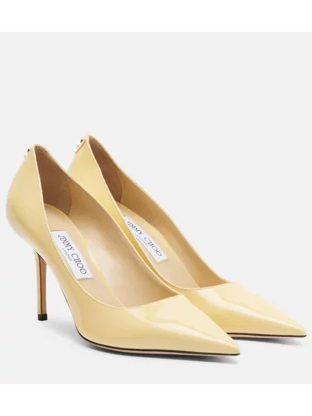 Usnjene lakirane salonarji Jimmy Choo rumena