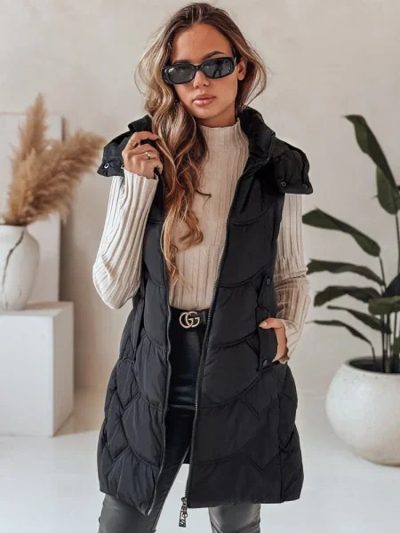 Vestă Dstreet cu glugă negru