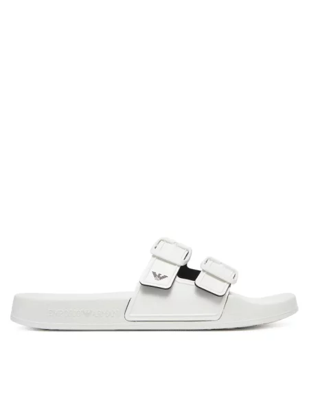 Klapki Emporio Armani białe