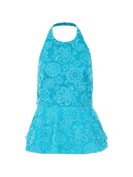 Top Essentiel Antwerp cu gât halter albastru