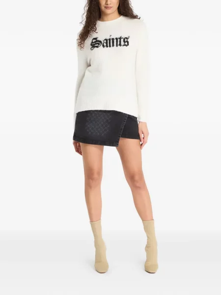 Pulover Allsaints tricotate alb